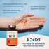 Live Conscious Vitamin K2 MK7 with D3 Supplement - 5000 IU Vitamin D3 & Patented Vitamin K - 60 Softgels for Bone &