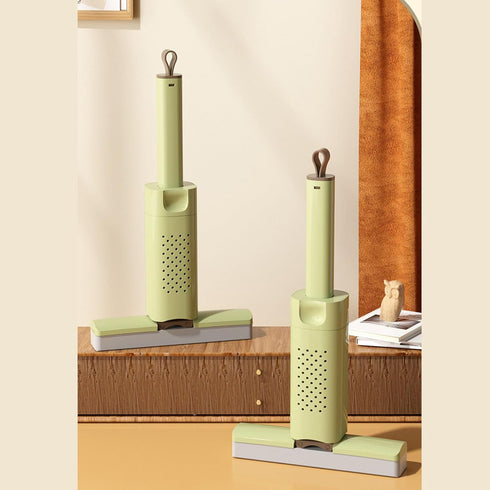 Mini Mop Cleaning Tool, Short Damp Duster, Portable Self Squeeze Mop for Mirrors, Vents, Blinds, and Desk