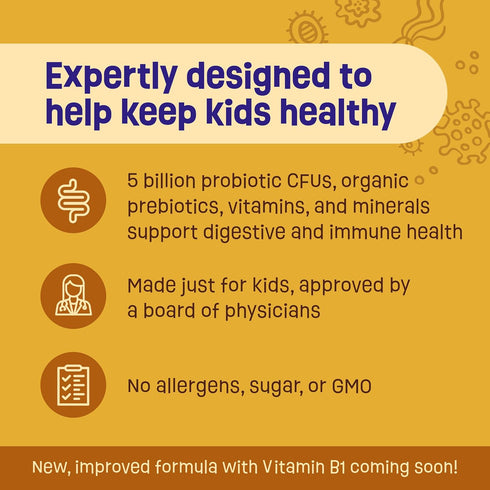 Physician's CHOICE Probiotics for Kids - 7 Diverse Strains, Organic Prebiotics, Vitamins & Minerals - Immune &