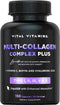 Vital Vitamins Multi Collagen Plus - Biotin, Hyaluronic Acid, Vitamin C for Hair Growth Support - 150 Pills