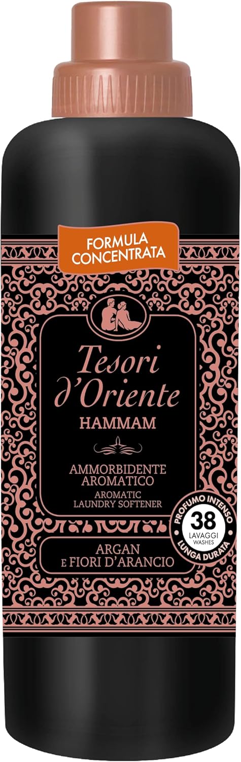 Tesori d'Oriente Hammam Laundry Softener, Argan and Orange Blossoms, 760 ml (25.7 fl oz), 38 Washes