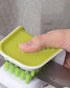 Blade Knife Cleaner, Double-Sided Kitchen Washing Brush, Multifunctional Knife Sponge with Silicone Funnel (1 PC)