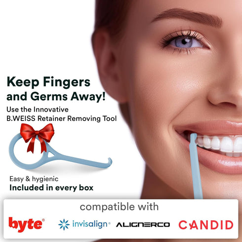 Retainer Cleaner Tablets - Invisalign Cleaner, 120 Tablets, Mint-Scented, Remove Stains, Odors & Plaque, Night Guard
