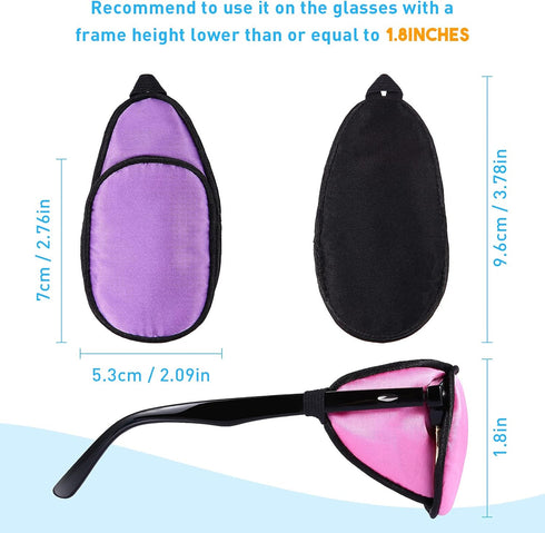8 Pieces Silk Eye Patch, Soft Eye Patch Single Eye Patch for Adults Kids Glasses