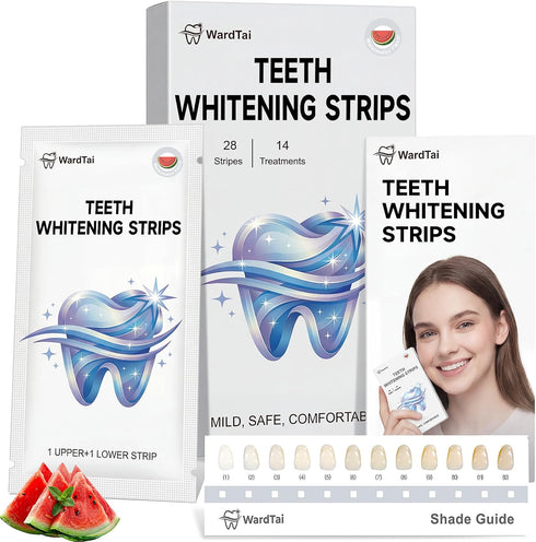 WardTai Whitening Strips for Sensitive Teeth with Low Concentration Hydrogen Peroxide Formula for