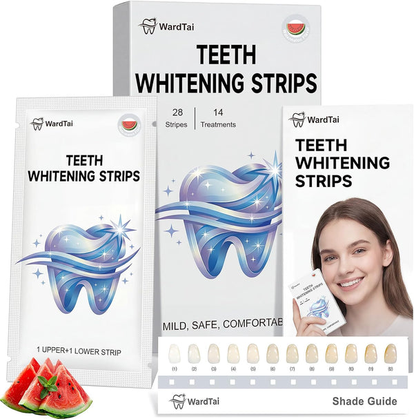 WardTai Whitening Strips for Sensitive Teeth with Low Concentration Hydrogen Peroxide Formula for