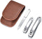 Nail Clipper Set - Stainless Steel Fingernail Clippers, Toenail Cutter, Nail File with PU Sheath for Men Women