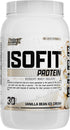 Nutrex Research IsoFit Vanilla Whey Isolate Protein Powder, 30 Servings, Muscle Recovery