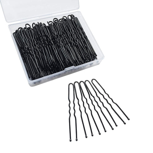 U Shaped Bun Wedding Bridal Hair Pins, Black, 120 Pcs