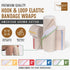 Premium Elastic Bandage Wrap - 6” Wide, 2 Pack, Latex Free Athletic/Medical Compression Bandages