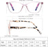 4 Pack Blue Light Blocking Reading Glasses for Women Men, Fashion Square Computer Readers with Spring Hinge