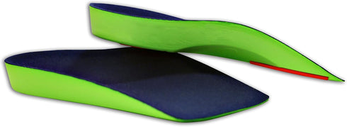 KidSole 3/4 Length Neon Shield Arch Support Insole - For Kids with Foot Pronation, Flat Feet, Big Kids Size US 4-7.5