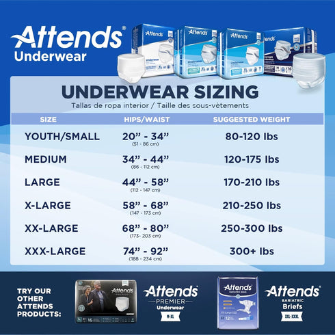 MCK22023101 Attends - Adult Underwear Pull On Medium Disposable Heavy Absorbency