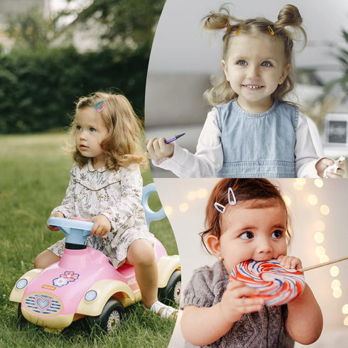 Premium Snap Mini Hair Clips - 120PCS Kids Barrettes Non Slip Hair Bow Clips (1.2 Inch, 30 Colors)