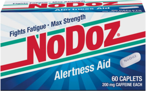 NoDoz 200mg Maximum Strength Caffeine Pills, 60 Caplets Total