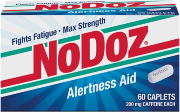 NoDoz 200mg Maximum Strength Caffeine Pills, 60 Caplets Total