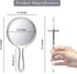 Jetec Double-Sided Hand Mirror - Handheld 1X/2X Magnifying Mirror with Handle, Rounded Shape Makeup Mirror (Clear)