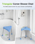 400 lbs Space-Saving Triangular Shower Chair for Elderly and Disabled, FSA/HSA Eligible Adjustable Shower Stool Seat