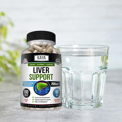 Kaya Naturals Liver Support Capsules | Detox Cleanse Supplements with Milk Thistle, Dandelion Root & Artichoke Extract