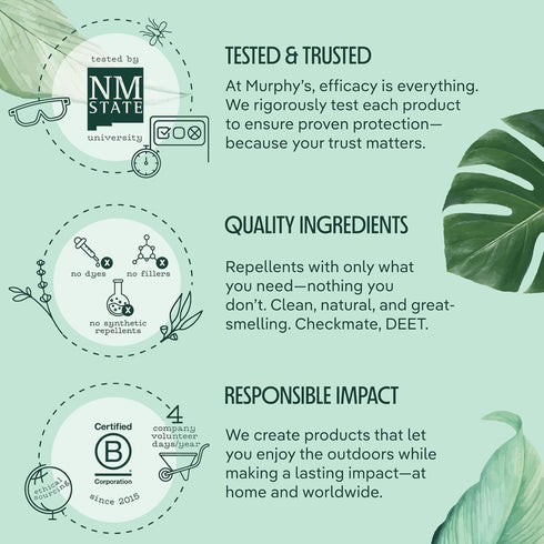 Murphy's Naturals Mosquito & Tick Bug Repellent Spray, Oil of Lemon Eucalyptus, DEET-Free, 2 Ounce Pump, 3-Pack