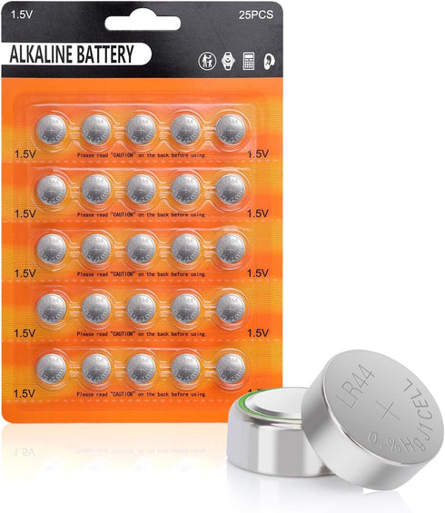 JOXIYECLTL LR44 Batteries 25 Pack 1.5V L1154f 357 AG13 SR44 A76 GP76 Lr