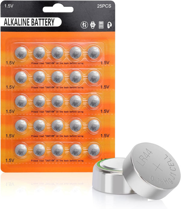 JOXIYECLTL LR44 Batteries 25 Pack 1.5V L1154f 357 AG13 SR44 A76 GP76 Lr