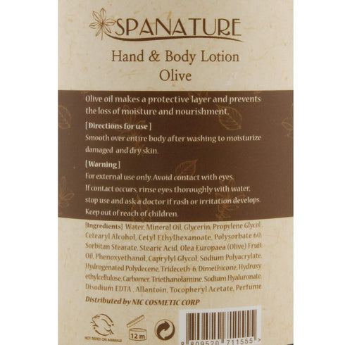 Olive Hand & Body Lotion, Daily Moisturizing Lotion for Skin, 750ml/25oz with Pump