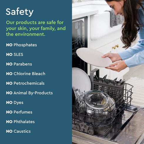 Puracy Dishwasher Pods 50 Count, Natural Dishwasher Detergent, Free & Clear Dish Tabs, Enzyme-Powered, Spot &