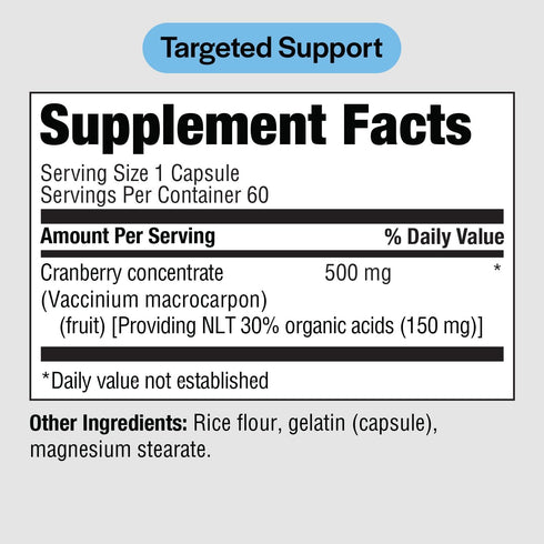 PureFormulas Cranberry 500 mg - Supports Kidney and Urinary Tract Health - Antioxidant Supplement for Immune Protection and Cellular Health - Cranberry Pills for Women & Men - Non-GMO - 60 Capsules