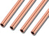 ZERRO Food Safe Solid Copper Straws Set of 4, 8.5 inch with Straight Cleaning Brush Included