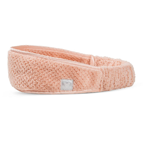 VOLO Cloud Pink Spa Headband for Women, Ultra-Soft Microfiber Hair Band for Makeup, Skincare, Shower, Fits All Sizes
