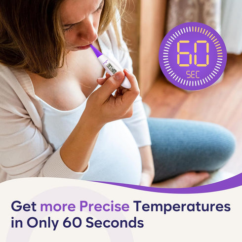 Easy@Home Basal Body Thermometer, Accurate Digital BBT for Fertility Prediction with Memory Recall