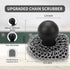 Cast Iron Scrubber with Pan Scraper, Upgraded Chainmail Sponge, Cast Iron Cleaner for Grill Pan, Black