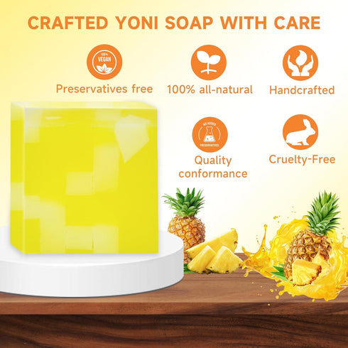 Shibarcle 3 PCS Yoni Soap Bar, Organic Yoni Bar Soap Yoni Wash Feminine Wash for Women Ph Balance, Natural Deodorant