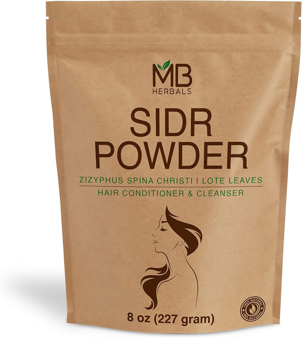 MB Herbals Sidr Powder, 8 oz / 0.5 Pound (227 Gram), WildCrafted Natural Hair Conditioner & Cleanser
