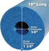 Rehabilitation Advantage Closed Cell Foam Tubing for Utensil Support, Blue, 1 3/8" OD x 3/8" ID x 18"