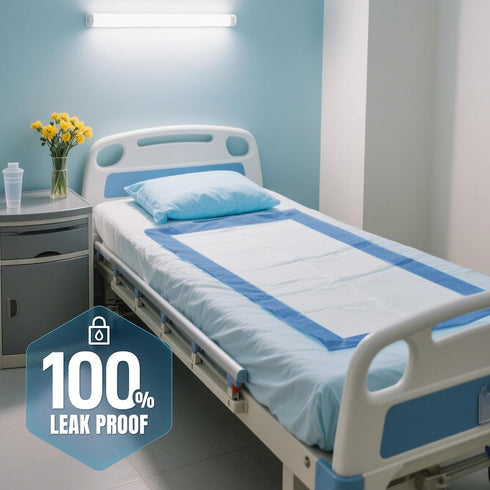 Hyfine 100 Count 28"x30", Underpads Disposable Bed Pads Heavy Absorbency, Leakproof Incontinence Chucks Pads