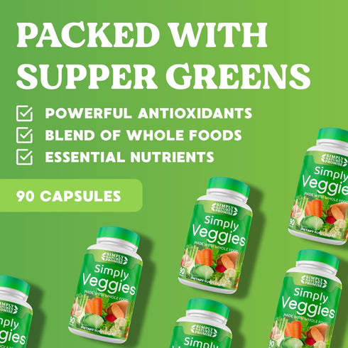 Simply Nature's Promise - 90 Veggie Capsules with Whole Food Superfoods, Beta Carotene & 18 Vegetables - 100% Soy Free