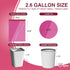 JOYEUX 2.6 Gallon Small Trash Bags, 60 Count Thickened Drawstring Mini Garbage Bags for Home Office Kitchen