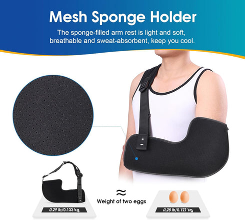 HKJD Immobilizer Arm Sling Shoulder sling for Shoulder Injury - Rotator Cuff Support Brace - Comfortable Medical Sling