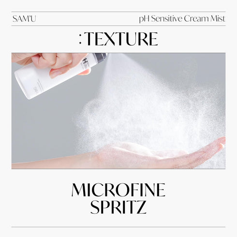 SAM’U PH Sensitive Cream Mist | Daily Face Moisturizer for Men & Women | Hydrating Spray for Makeup Fixer