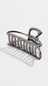 Kitsch Metal Hair Clips for Women, Durable & Elegant Claw Clips, Hematite, 1 Piece