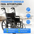 Deerdtride Upgraded Wheelchair Handle Extenders with Brake and Reinforced Design, Adjustable Universal Extension