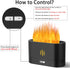 Flame Diffuser Humidifier with Fire Flame Effect, 180ml Aroma Humidifier, Auto Off, 2 Modes, Black for Home, Office,