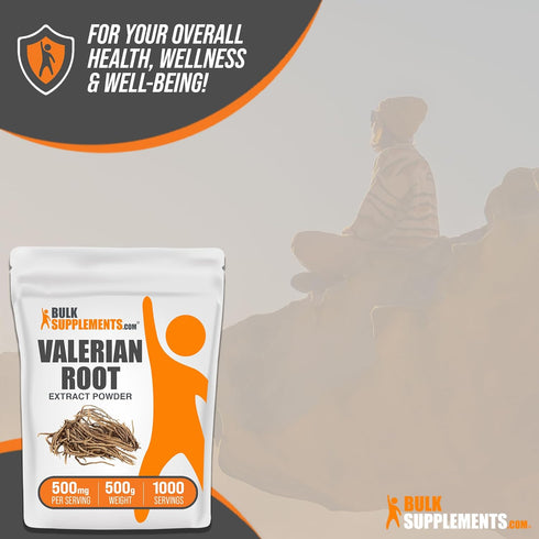 BulkSupplements.com Valerian Root Extract Powder - 500mg per Serving, Gluten Free, 500g (1.1 lbs)