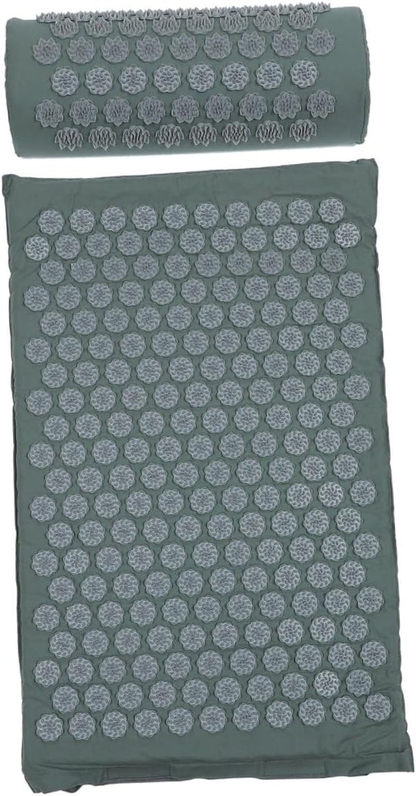 GLEAVI Acupoint Shiatsu Massage Mat and Pillow Set with Non-Slip Yoga Mat,