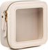 Clear Mini Makeup Bag, Transparent Travel Cosmetic Case & Toiletry Bag for Women, Clear Car Bag (C/Beige, MINI)