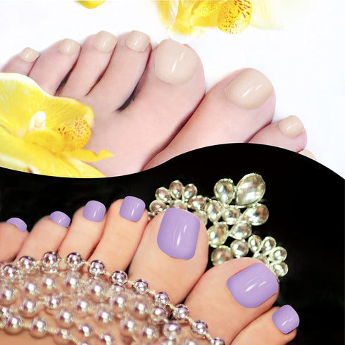 Maitys 352 Pieces Toenail Polish Stickers, 16 Sheets Adhesive Toe Nail Wraps with 2 Nail Files for DIY Manicure (Chic