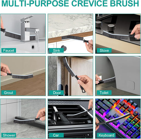 Slots(5pcs) Crevice Cleaning Brush,New Multifunctional Gap Cleaning Brush Tool,Thin Scrub Brush Hard-Bristled Gap Scrub