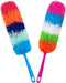 2 Pack 22-Inch Rainbow Reusable Microfiber Dusters, Bendable Washable Feather Duster for Home, Office, Car Cleaning